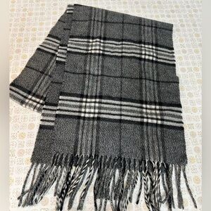Gray Plaid Scarf